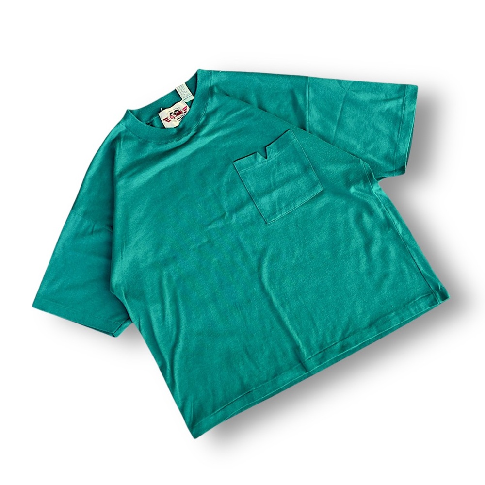 Vintage Teal Short Sleeve Pocket Tee